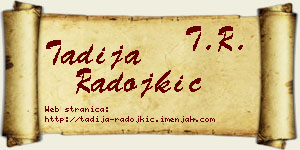 Tadija Radojkić vizit kartica